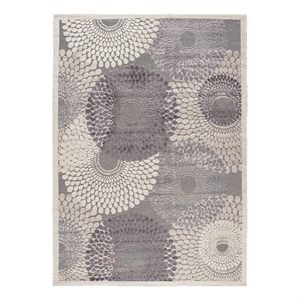 Nourison Graphic Illusions 7'9&quot x 10'10&quot Grey Mid-Century Modern Indoor Rug