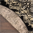 Nourison Grafix 5' x Round Black and White Fabric Vintage Area Rug (5' Round)