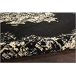 Nourison Grafix 5' x Round Black and White Fabric Vintage Area Rug (5' Round)