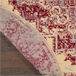 Nourison Grafix 5' x Round Red and White Fabric Vintage Area Rug (5' Round)