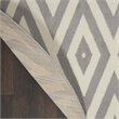 Nourison Grafix 8' x ROUND White/Gray Mid-Century Modern Indoor Rug
