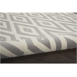 Nourison Grafix 8' x ROUND White/Gray Mid-Century Modern Indoor Rug
