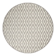 Nourison Grafix 8' x ROUND White/Gray Mid-Century Modern Indoor Rug