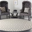 Nourison Grafix 8' x ROUND White/Gray Mid-Century Modern Indoor Rug