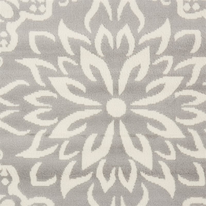 Nourison Jubilant 8' x 10' Gray Fabric Farmhouse Area Rug (8' x 10')