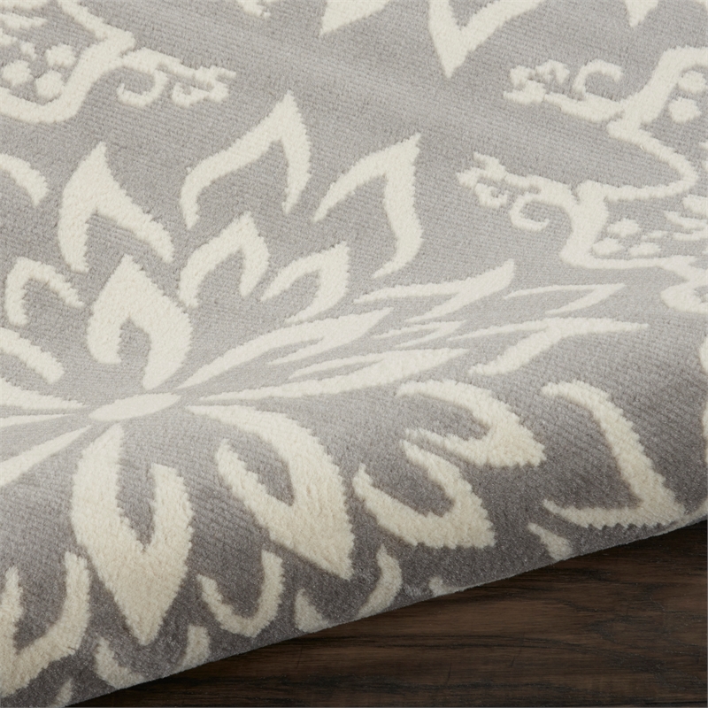 Nourison Jubilant 8' x 10' Gray Fabric Farmhouse Area Rug (8' x 10')
