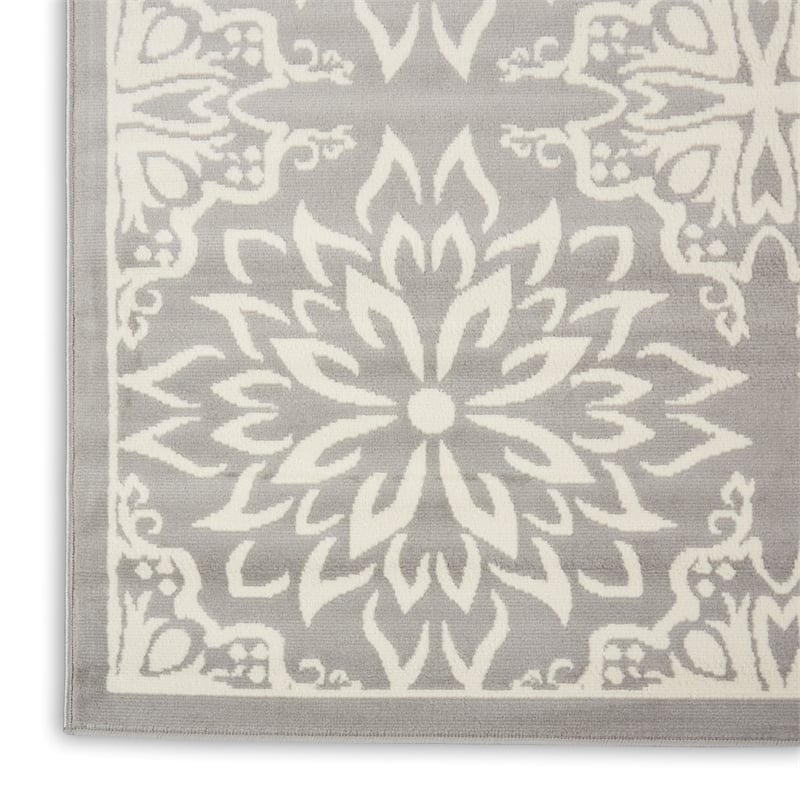 Nourison Jubilant 8' x 10' Gray Fabric Farmhouse Area Rug (8' x 10')