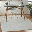 Nourison Jubilant 4' x 6' Ivory/Blue Contemporary Indoor Rug Polypropylene