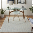 Nourison Jubilant 4' x 6' Ivory/Blue Contemporary Indoor Rug Polypropylene