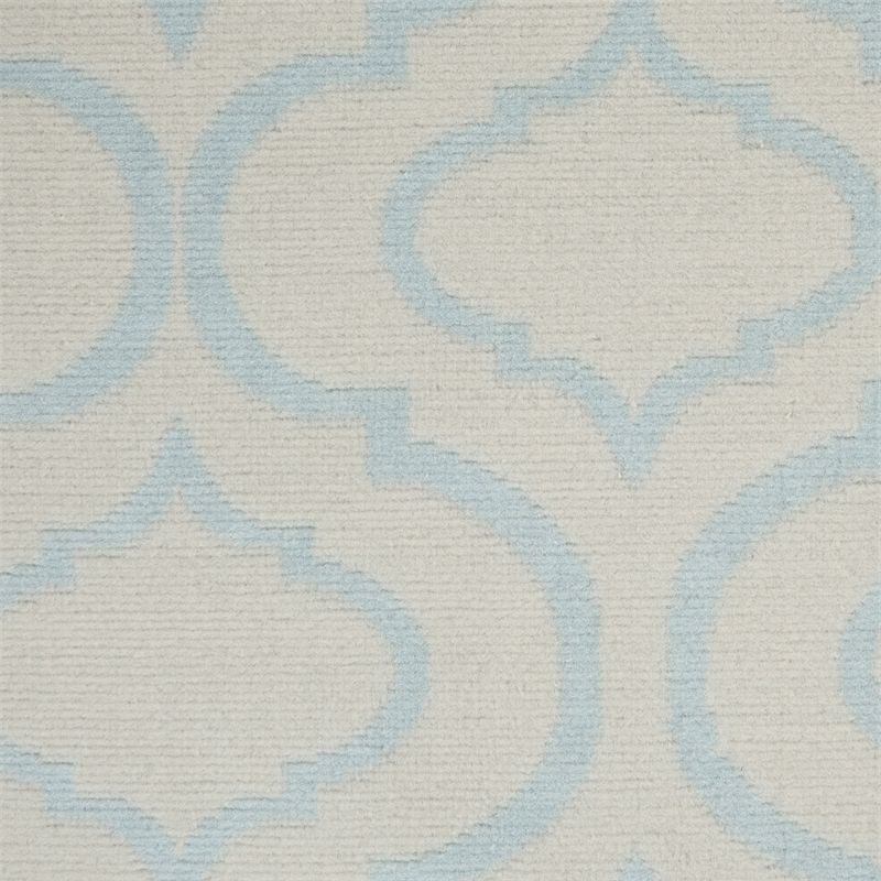 Nourison Jubilant 4' x 6' Ivory/Blue Contemporary Indoor Rug Polypropylene