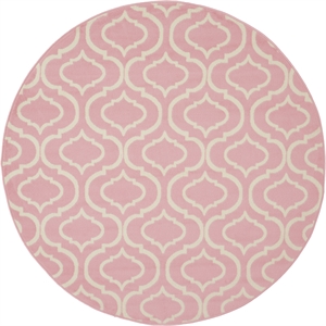Nourison Jubilant 5'3&quot x ROUND Pink Contemporary Indoor Rug