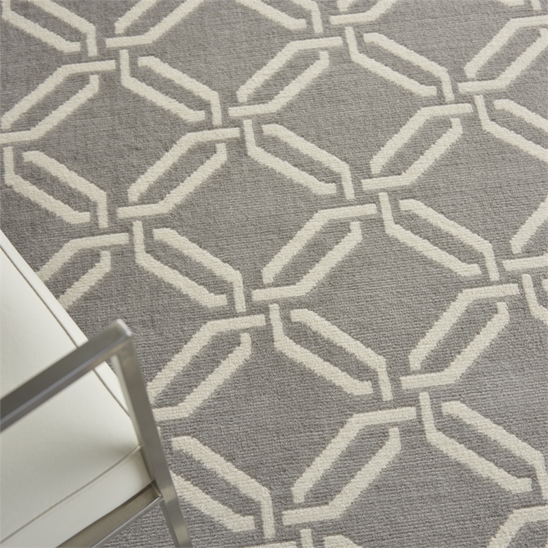Nourison Jubilant 6' x 9' Grey Contemporary Indoor Rug Polypropylene