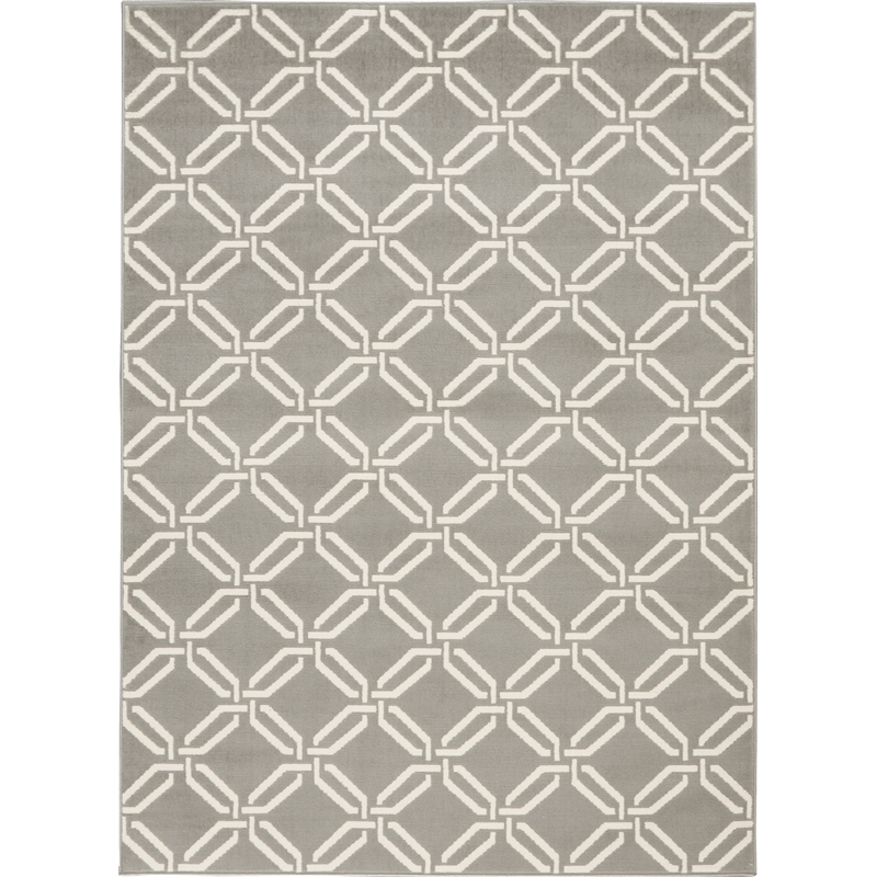 Nourison Jubilant 6' x 9' Grey Contemporary Indoor Rug Polypropylene