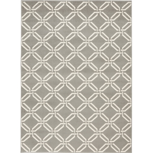 Nourison Jubilant 6' x 9' Grey Contemporary Indoor Rug Polypropylene