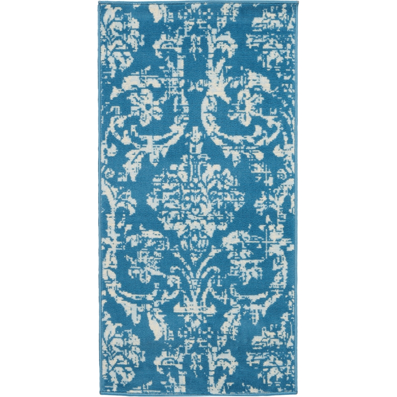 Nourison Jubilant 2' x 4' Blue Fabric Vintage Area Rug (2' x 4')