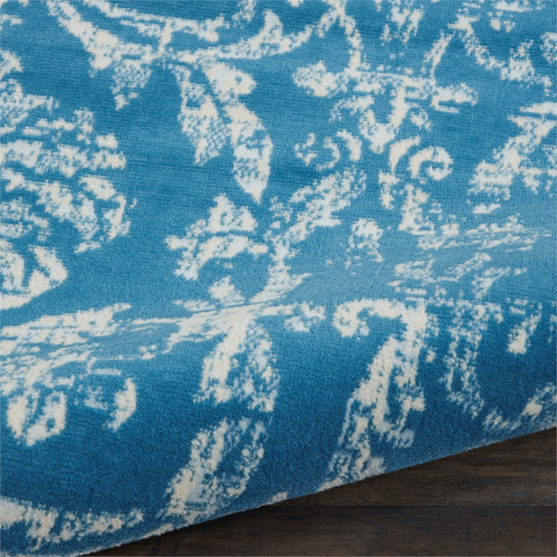 Nourison Jubilant 2' x 4' Blue Fabric Vintage Area Rug (2' x 4')