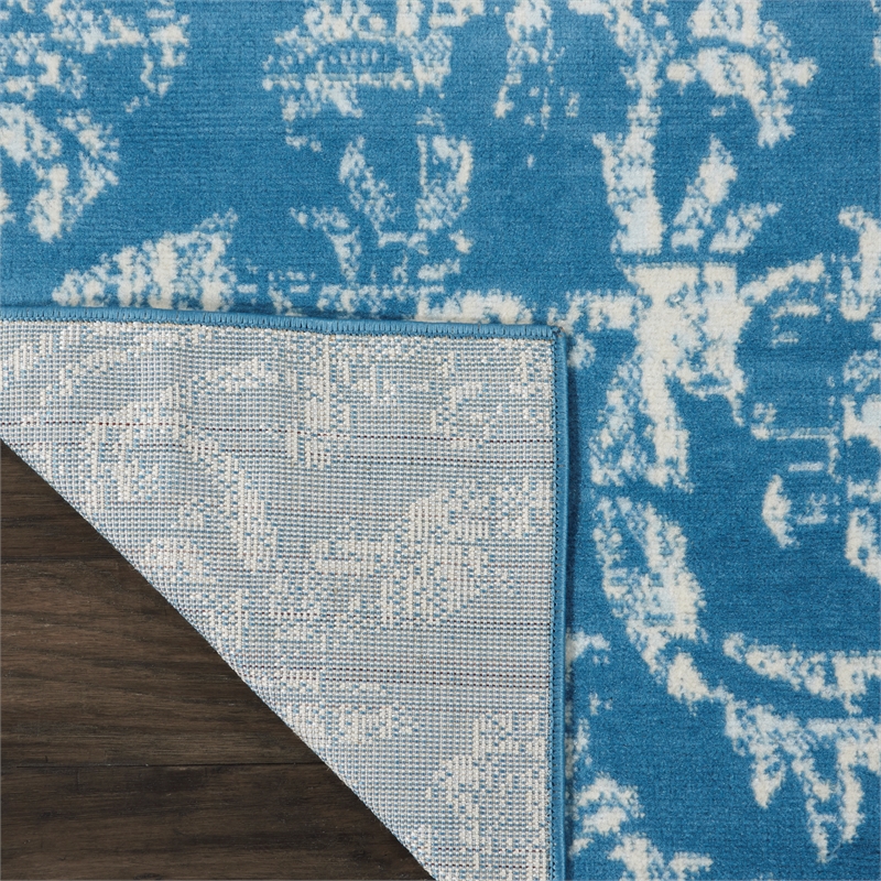 Nourison Jubilant 2' x 4' Blue Fabric Vintage Area Rug (2' x 4')