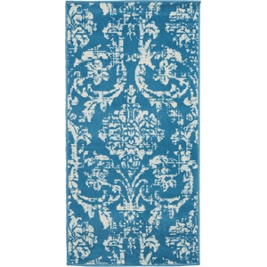 Nourison Jubilant 2' x 4' Blue Fabric Vintage Area Rug (2' x 4')