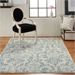 Nourison Jubilant 4' x 6' White and Blue Fabric Vintage Area Rug (4' x 6')