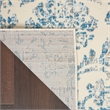 Nourison Jubilant 4' x 6' White and Blue Fabric Vintage Area Rug (4' x 6')