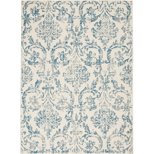 nourison jubilant 4' x 6' ivory/blue vintage indoor rug