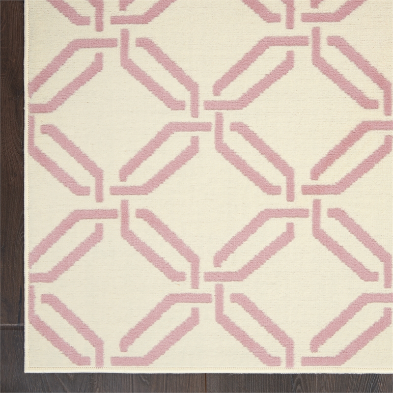 Nourison Jubilant 4' x 6' Ivory/Pink Contemporary Indoor Rug