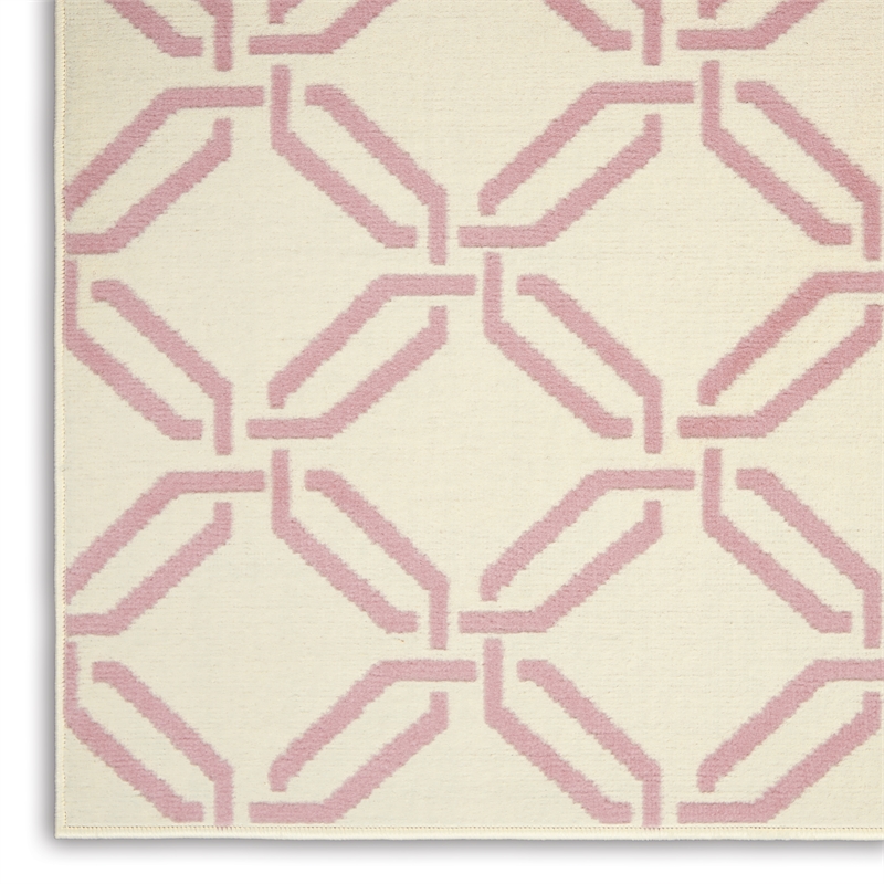 Nourison Jubilant 4' x 6' Ivory/Pink Contemporary Indoor Rug