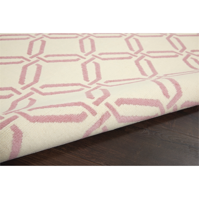 Nourison Jubilant 4' x 6' Ivory/Pink Contemporary Indoor Rug