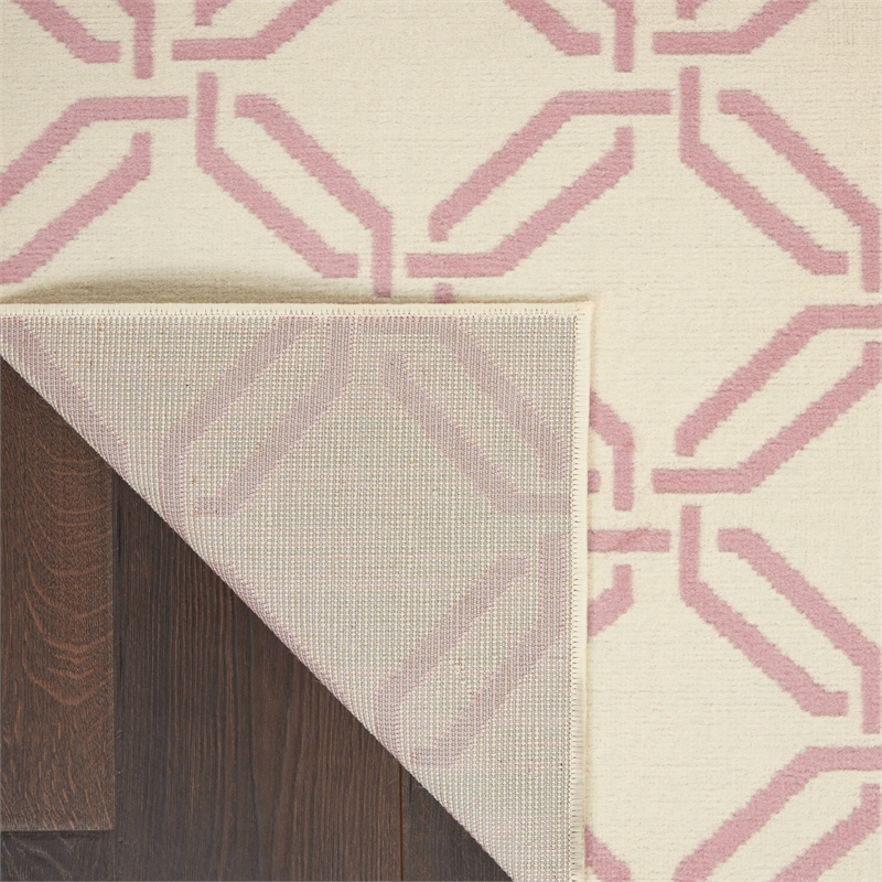 Nourison Jubilant 4' x 6' Ivory/Pink Contemporary Indoor Rug