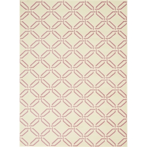 nourison jubilant 4' x 6' ivory/pink contemporary indoor rug
