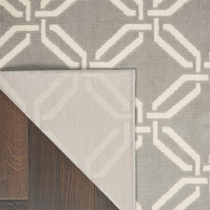 Nourison Jubilant 2' x 4' Grey Contemporary Indoor Rug