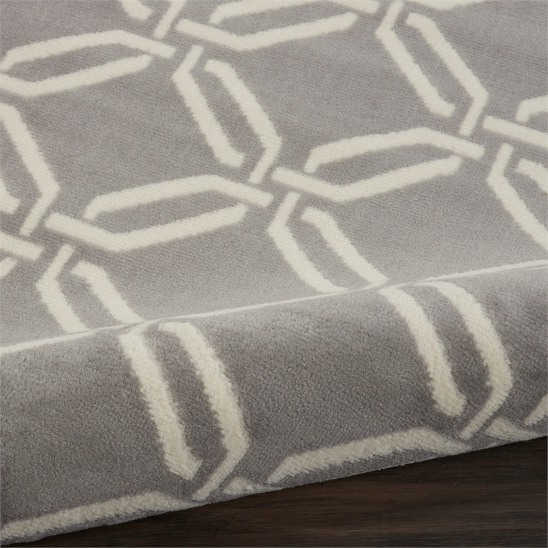 Nourison Jubilant 2' x 4' Grey Contemporary Indoor Rug
