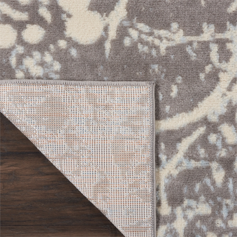 Nourison Jubilant 2' x 4' Grey Modern Indoor Rug