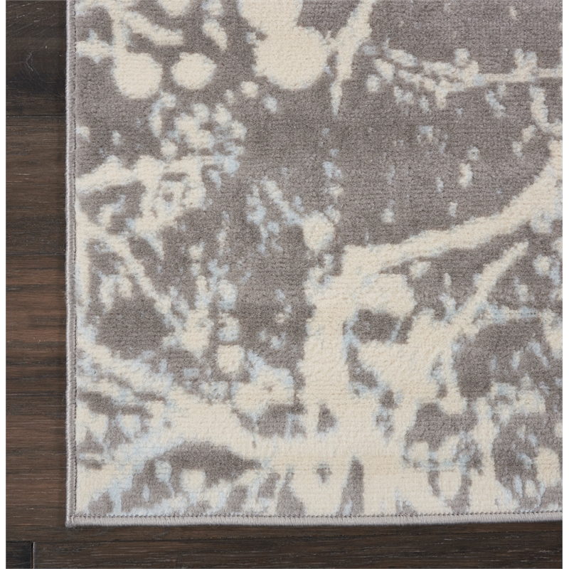 Nourison Jubilant 2' x 4' Grey Modern Indoor Rug