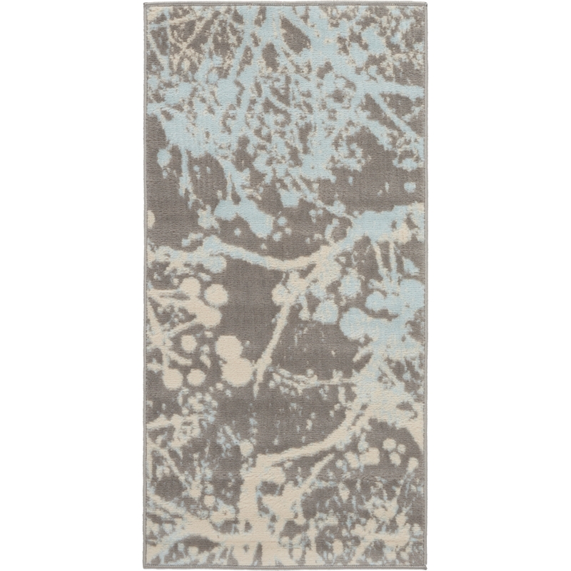 Nourison Jubilant 2' x 4' Grey Modern Indoor Rug
