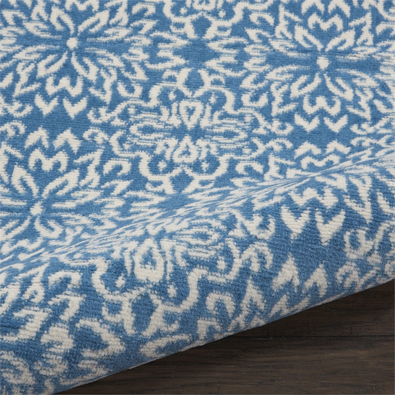 Nourison Jubilant 2' x 4' Ivory/Blue Farmhouse Indoor Rug