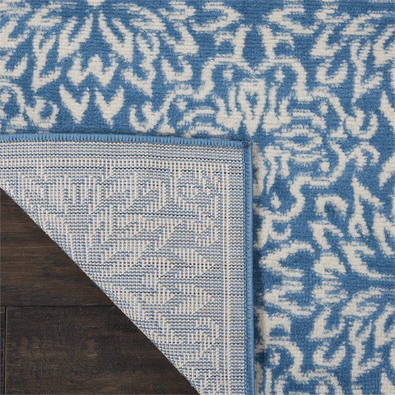 Nourison Jubilant 2' x 4' Ivory/Blue Farmhouse Indoor Rug