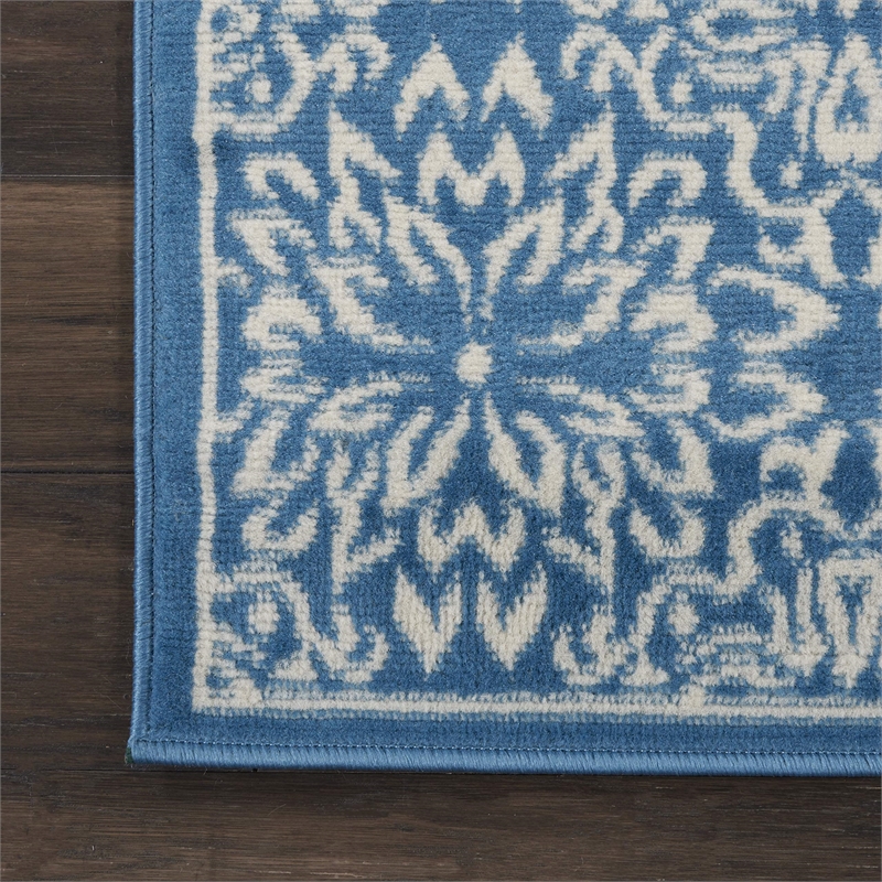 Nourison Jubilant 2' x 4' Ivory/Blue Farmhouse Indoor Rug