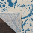 Nourison Jubilant 2' x 4' Ivory/Blue Modern Indoor Rug