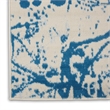 Nourison Jubilant 2' x 4' Ivory/Blue Modern Indoor Rug