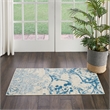 Nourison Jubilant 2' x 4' Ivory/Blue Modern Indoor Rug