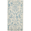 Nourison Jubilant 2' x 4' White and Blue Fabric Vintage Area Rug (2' x 4')