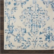 Nourison Jubilant 2' x 4' White and Blue Fabric Vintage Area Rug (2' x 4')
