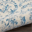 Nourison Jubilant 2' x 4' White and Blue Fabric Vintage Area Rug (2' x 4')