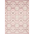 Nourison Jubilant 4' x 6' Pink Fabric Farmhouse Area Rug (4' x 6')