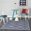 Nourison Jubilant 4' x 6' Navy/Ivory Farmhouse Indoor Rug Polypropylene