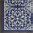 Nourison Jubilant 4' x 6' Navy/Ivory Farmhouse Indoor Rug Polypropylene