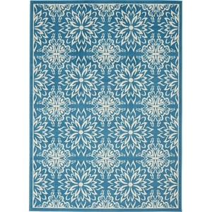 Nourison Jubilant 5'3&quot x 7'3&quot Ivory/Blue Farmhouse Indoor Rug