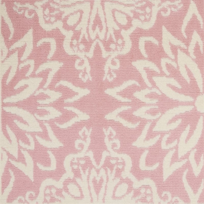 Nourison Home Jubilant 6' x 9' Ivory Pink Fabric Area Rug