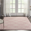 Nourison Home Jubilant 6' x 9' Ivory Pink Fabric Area Rug
